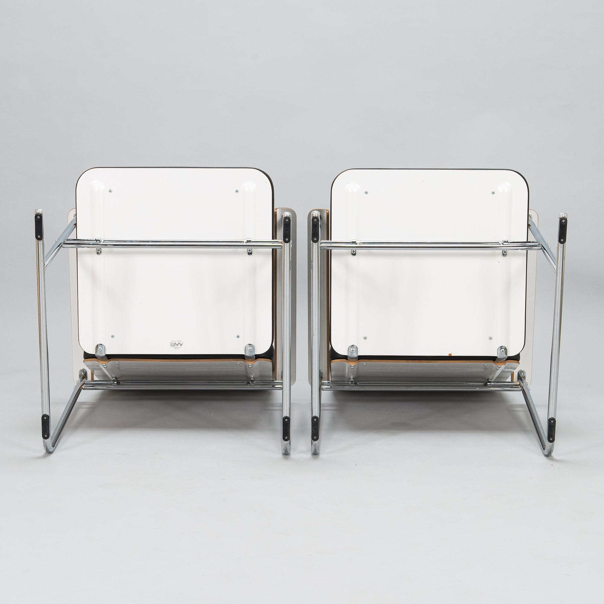 Yrjö Kukkapuro, A pair of armchairs, "Skaala 474", Avarte Finland, late 20th century.