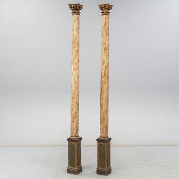 A pair of columns, circa 1900.