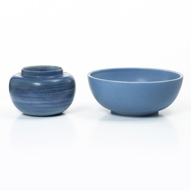 Gertrud Lönegren, a vase and a bowl, Rörstrand.
