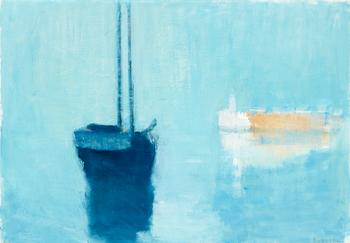 11. Gustav Rudberg, "Blå båt, Hven" (Blue boat, Hven).