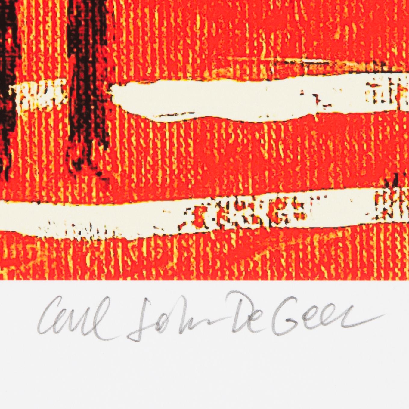 Carl Johan De Geer, lithograph in colours, signed 4/30.