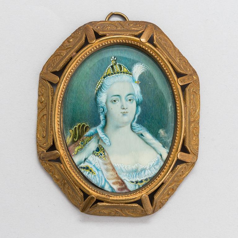 Unknown artist 19th Century. Miniature. Unsigned.