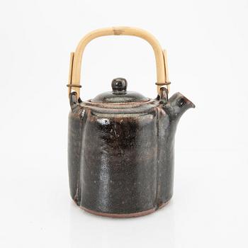 Gutte Eriksen,  a signed glazed stoneware tea pot alter part of the 20th century.