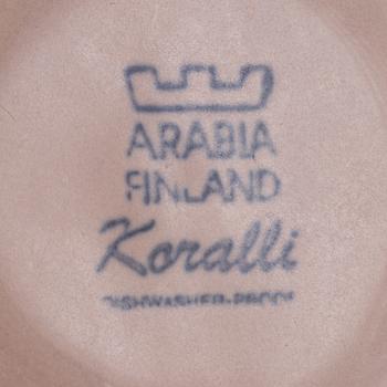 Ulla Procopé, coffee cups with saucers, 11 pcs, "Koralli", Arabia, Finland.