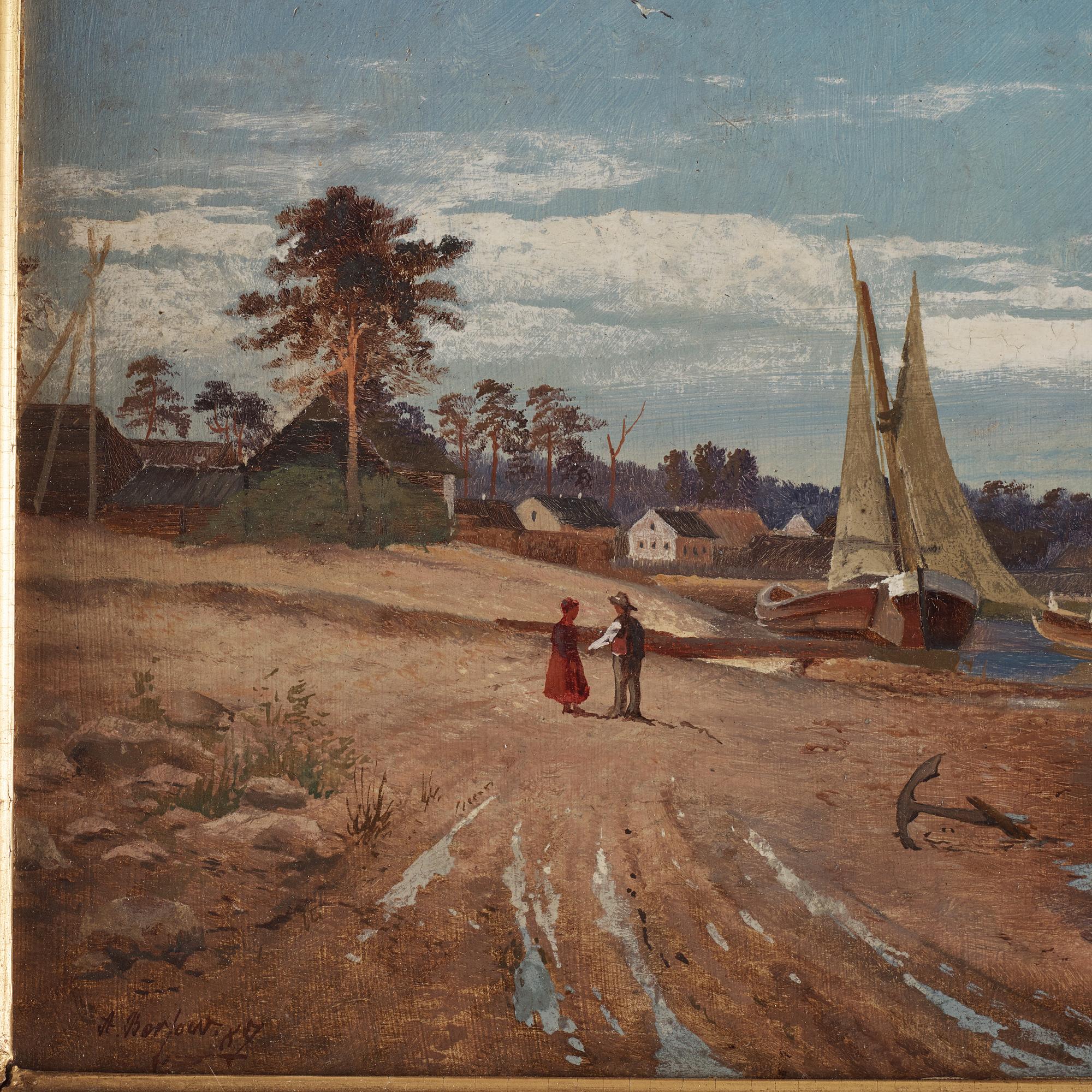 Alexander Borsow, oil on panel, signed and dated -87.