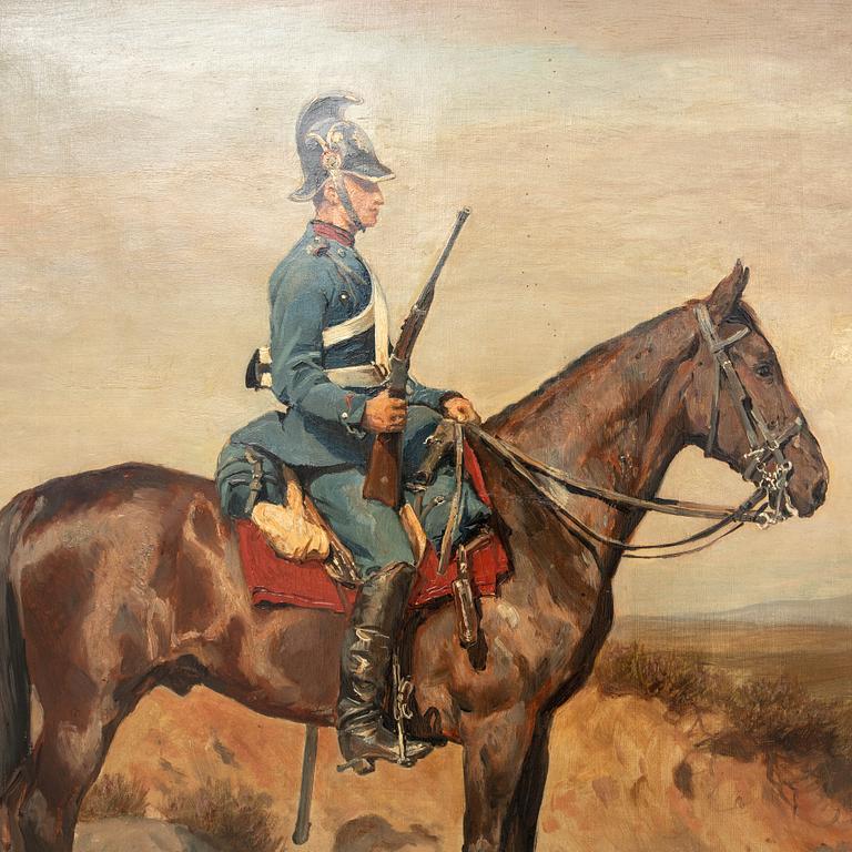 Otto Bache, Military on horseback.