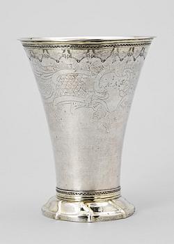 BÄGARE, silver, Arvid Floberg, Stockholm,1765.Vikt ca 372g.