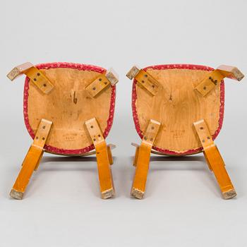 Alvar Aalto, a pair of  'A65' chairs for O.Y. Huonekalu- ja Rakennustyötehdas A.B. early 1940s.