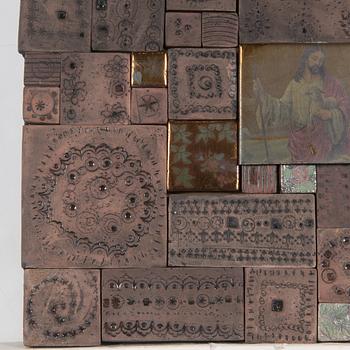 Rut Bryk, relief, signed a tergo.