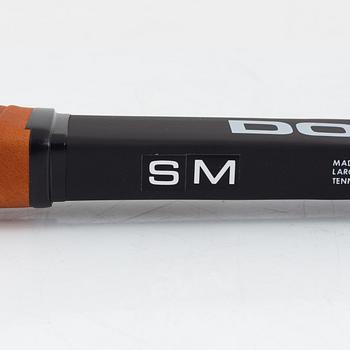 Three tennis rackets, Donnay Borg Pro. Specially made for Björn Borg, Lennar Bergelin, Mariana Simionescu.
