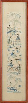 A Chinese silk embroidery, late Qing dynasty / around 1900.
