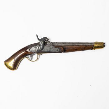 A rifled Swedish percussion pistol 1820-57 pattern.