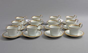 KAFFESERVIS, 12 delar, porslin, Bing & Gröndahl.