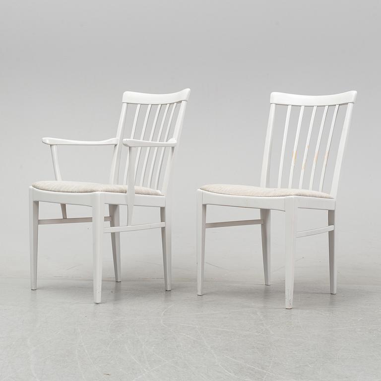 Carl Malmsten, a dining table and a set of six chairs, 'Herrgården' for Bodafors.