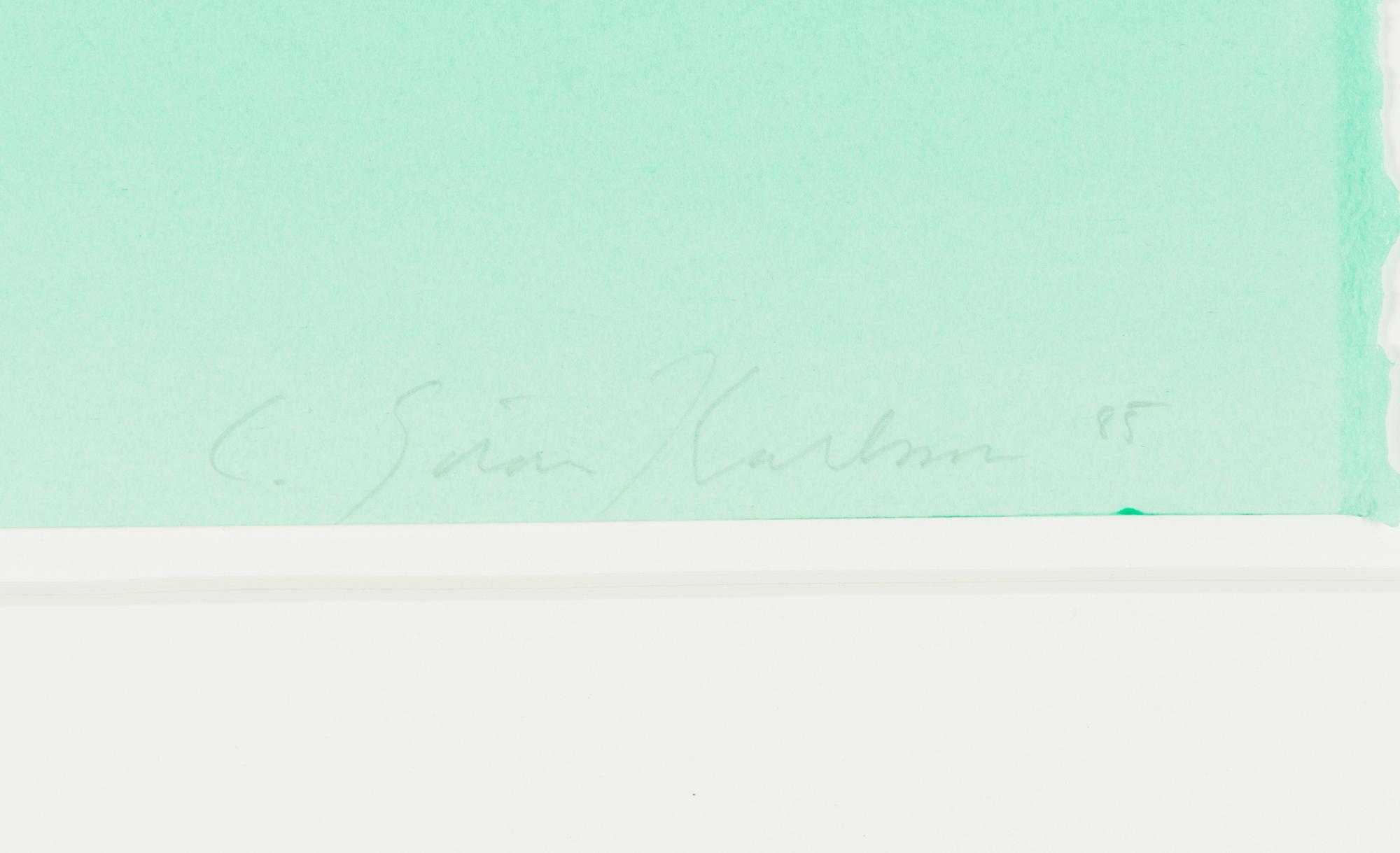 C Göran Karlsson, silkscreen in colours, signed and dated -85. Numbered 57/70.