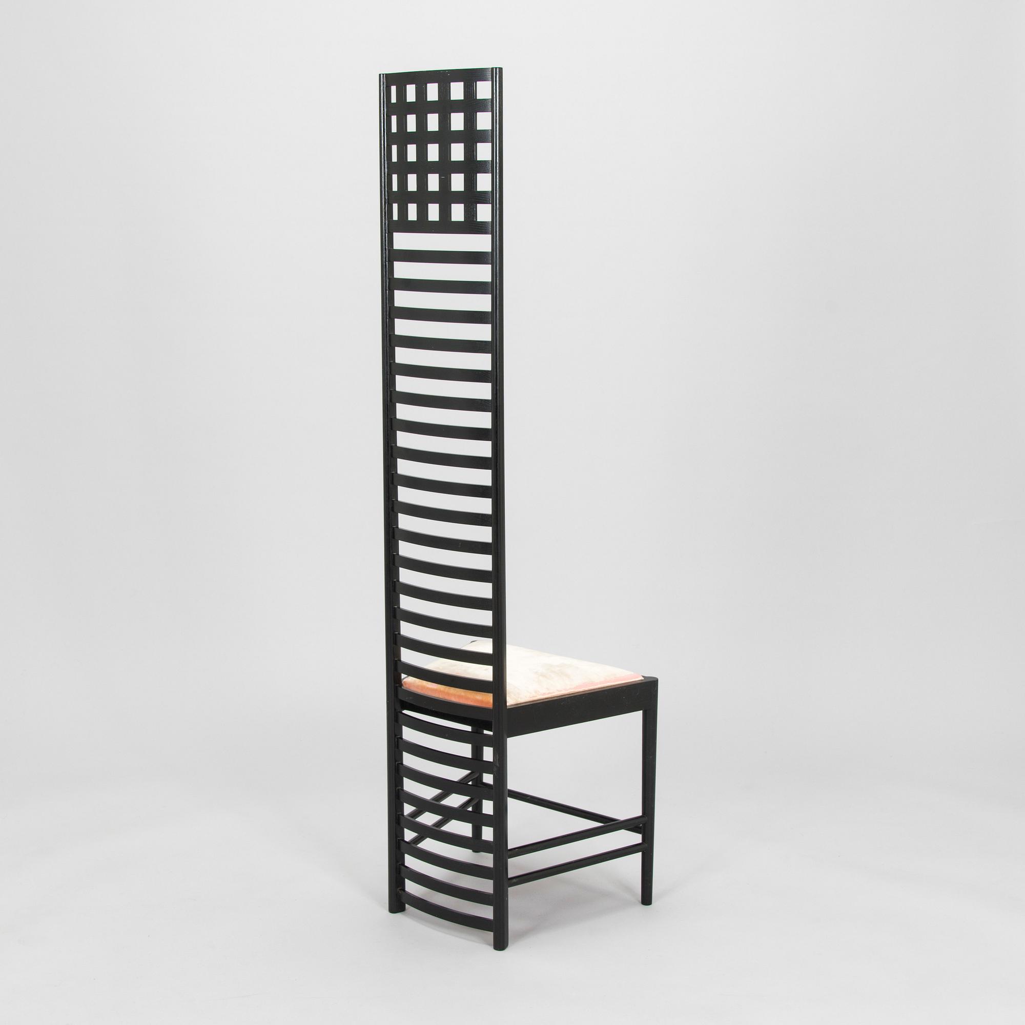 Charles Rennie Mackintosh, A 'Hill house 1' chair for Cassina, signed and numbered.