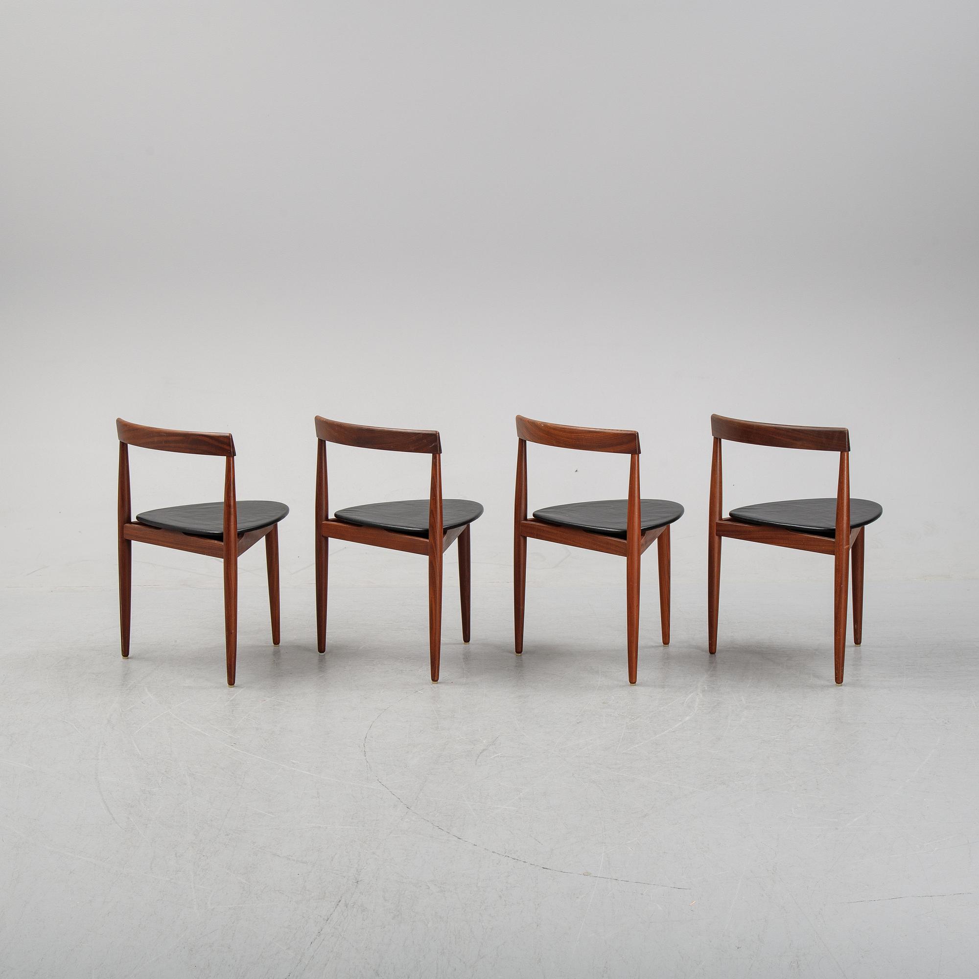 Hans Olsen, matbord och stolar, 4st, Frem Røjle, Danmark, 1950-tal.