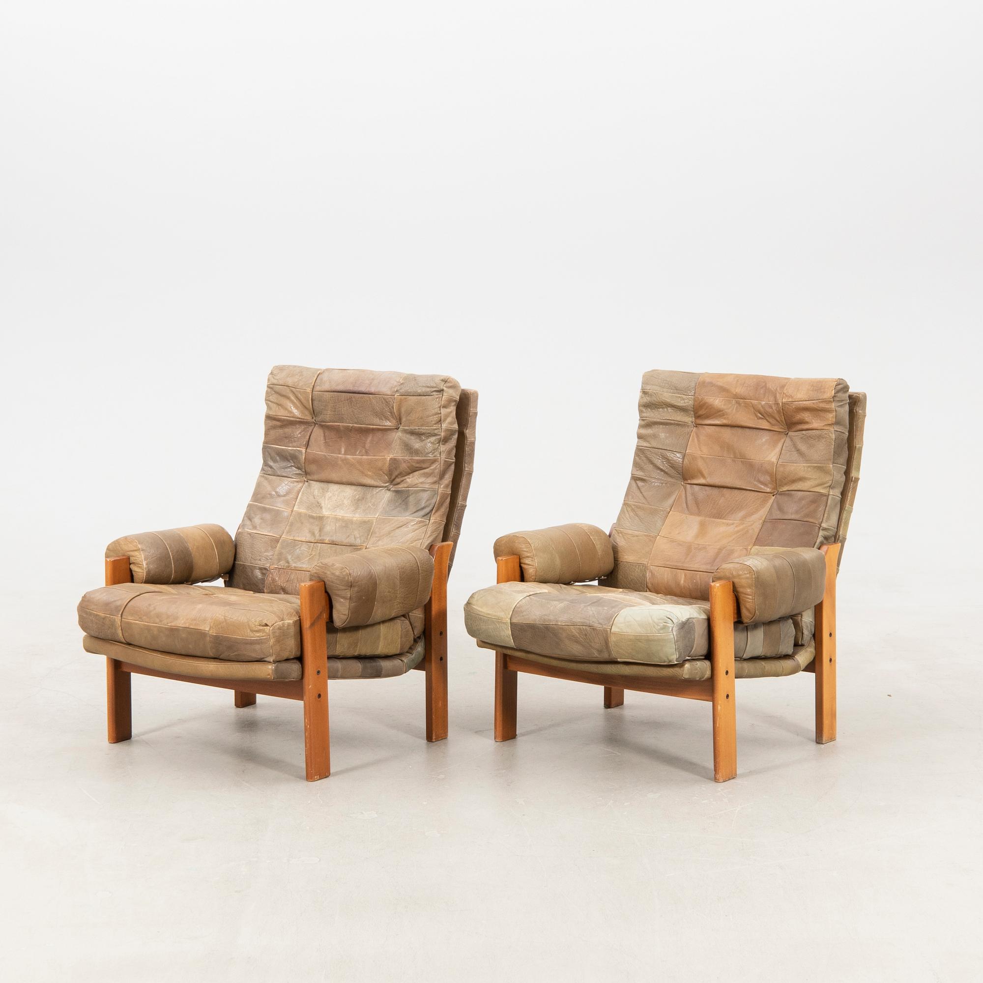 Armchairs, a pair from OPE Möbler, Jönköping, 1960s/70s.
