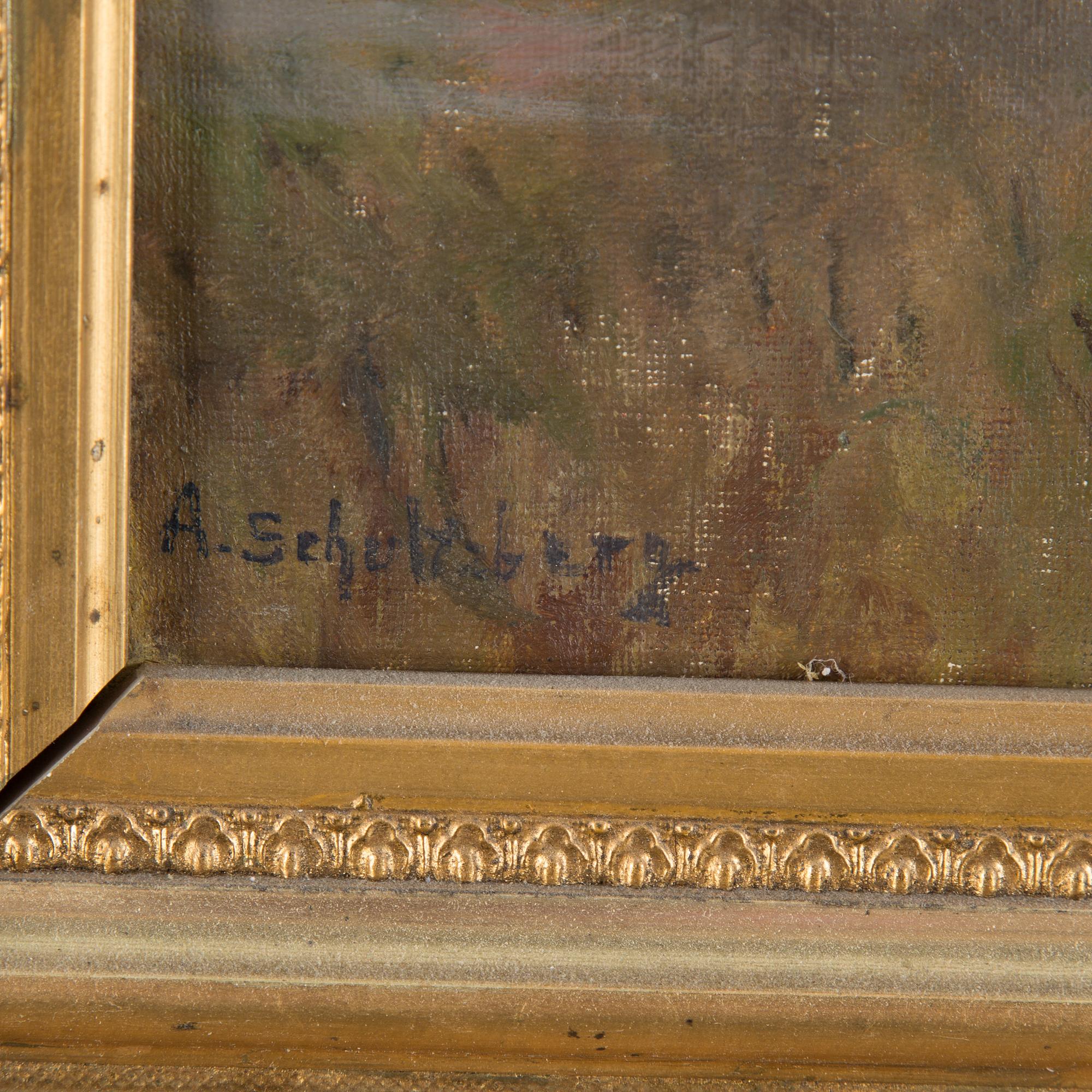 ANSHELM SCHULTZBERG, oil on canvas, signed A. Schultzberg.
