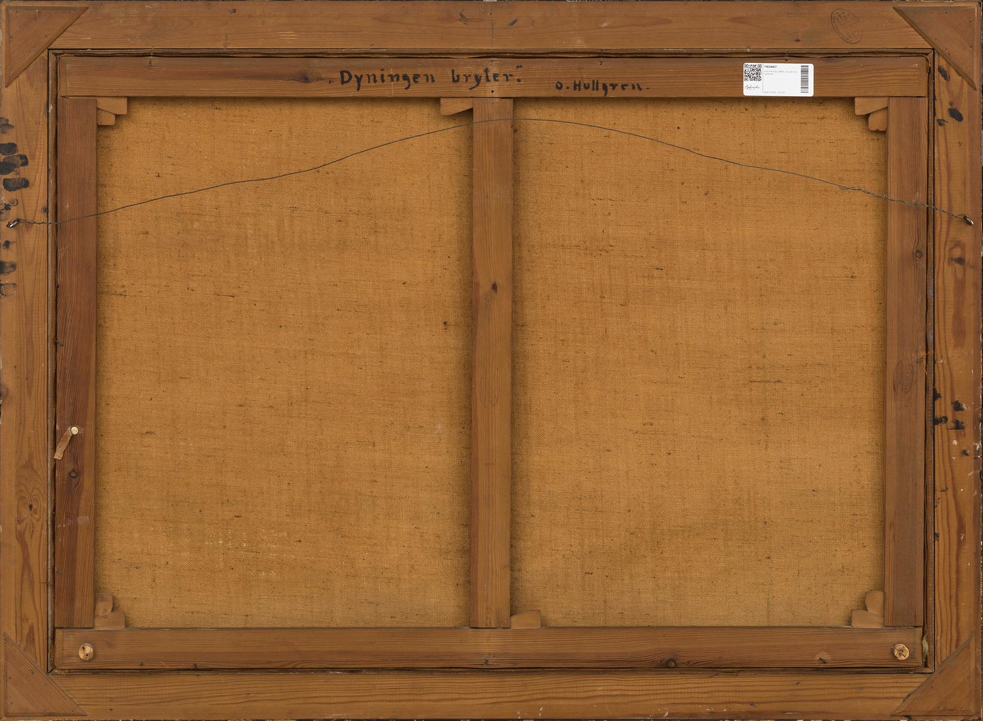 OSCAR HULLGREN, olja på duk, signerad.