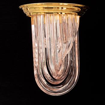 A pair of late 20th century Italian glass ceiling lights.