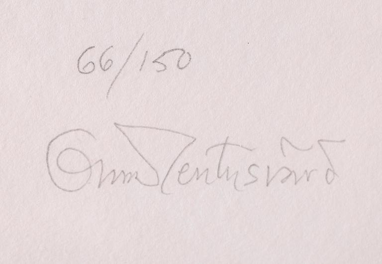 OSCAR REUTERSVÄRD, färglitografier, 2 st, signerade och numrerade 66/150.