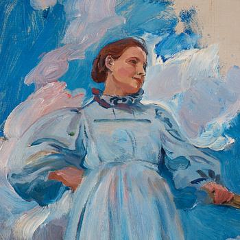 Carl Larsson, "Kvinnofigur och himmel".