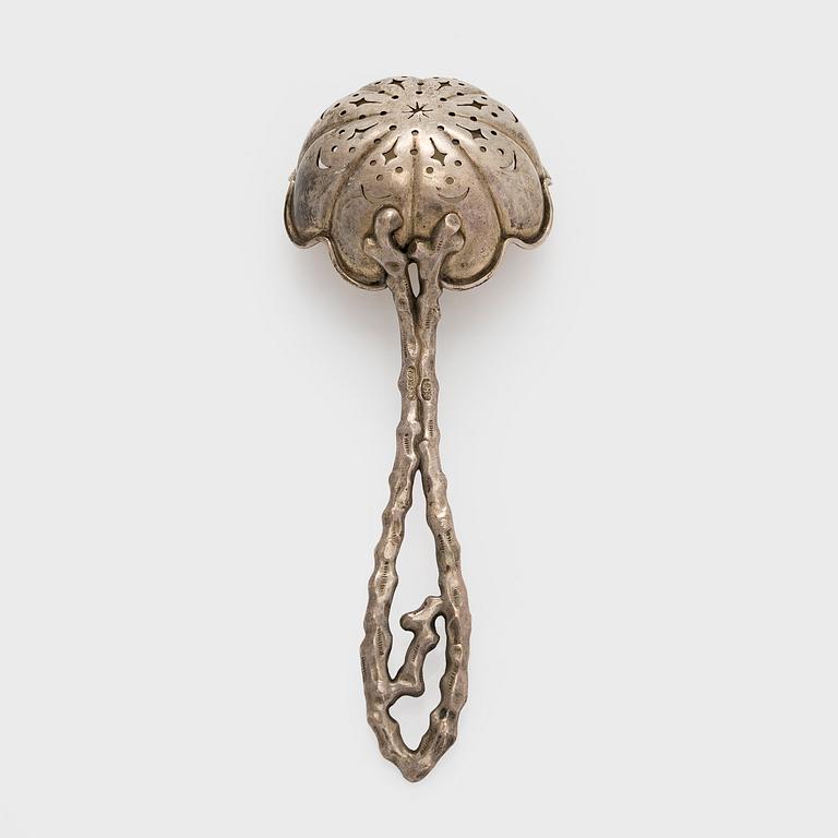 Grachev, a parcel-gilt silver sprinkle spoon, Saint Petersburg, around 1891.