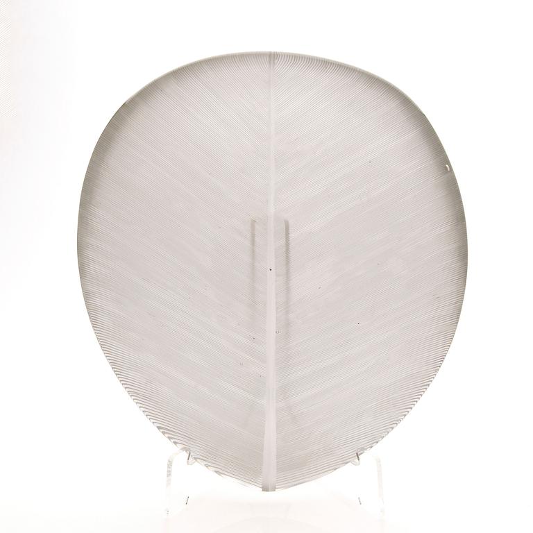 Tapio Wirkkala, fat, glass, "Leaf", Iittala.