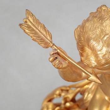 A table clock, clockwork marked "Vr PAILLARD A PARIS, RODIER A PARIS", mid/second half of the 19th century.