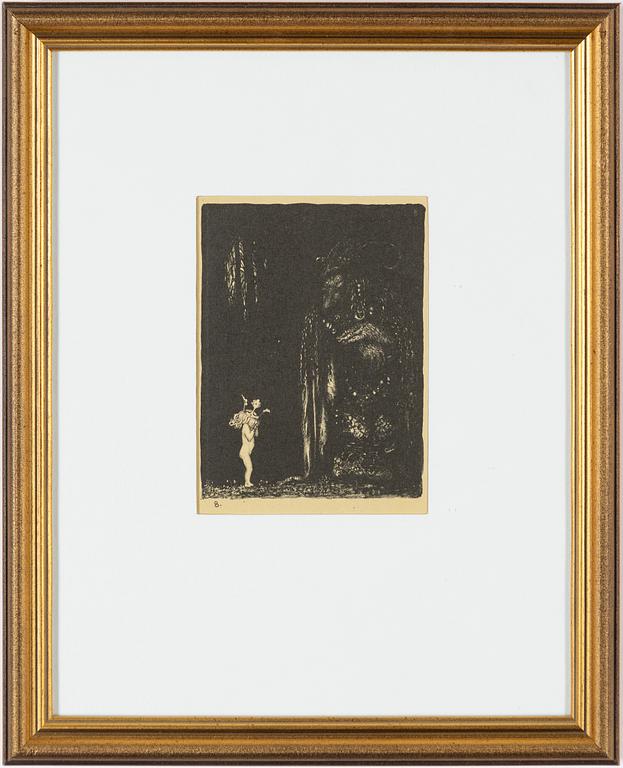 John Bauer,"En sådan eländig liten bleknos, sa Trollet".