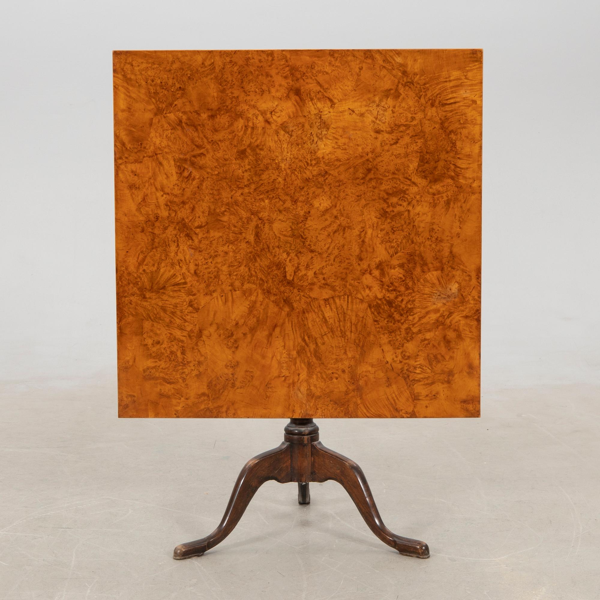 Fällbord, Mälardalen omkring 1800.