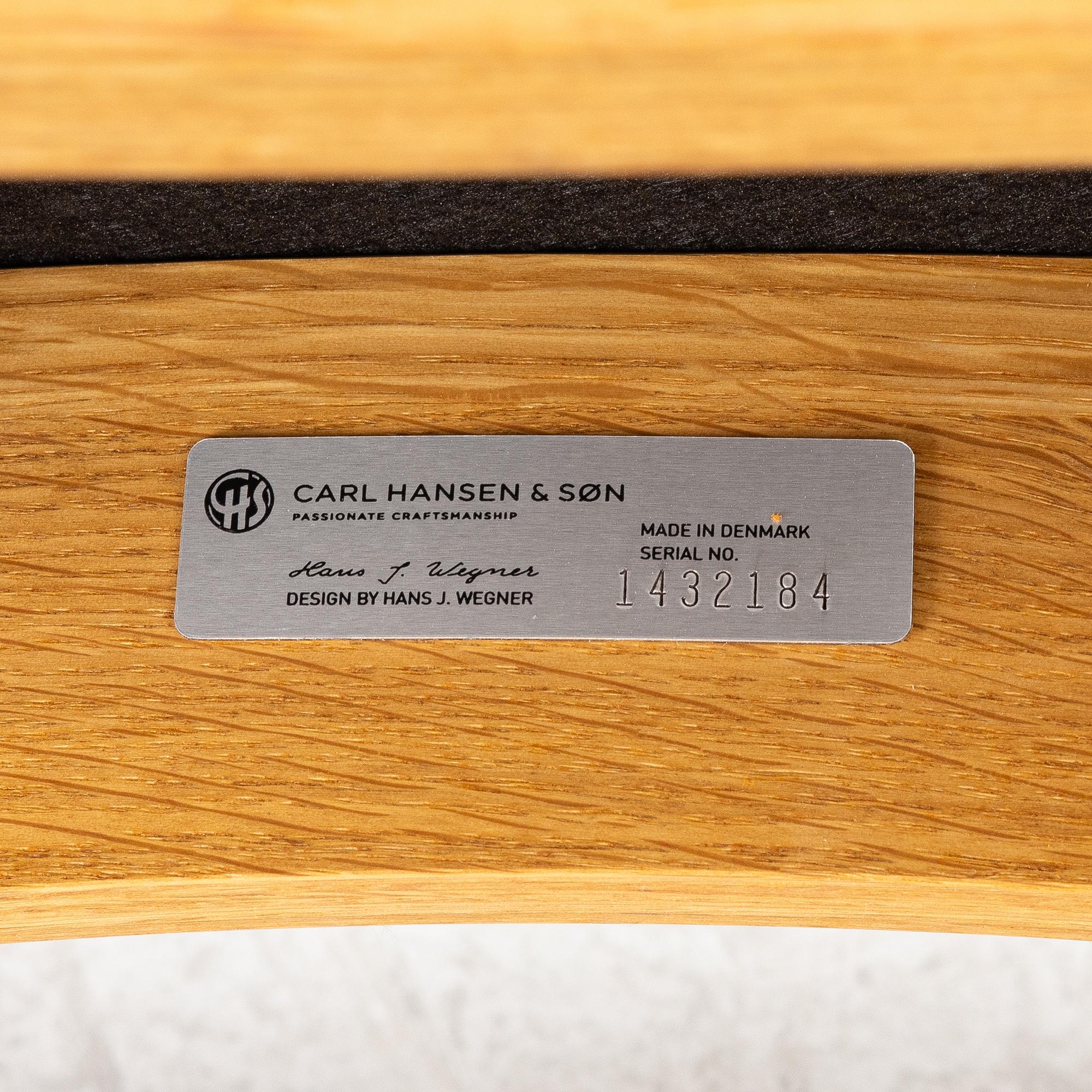 Hans J. Wegner, four chairs, CH20, Carl Hansen & Søn, Denmark.