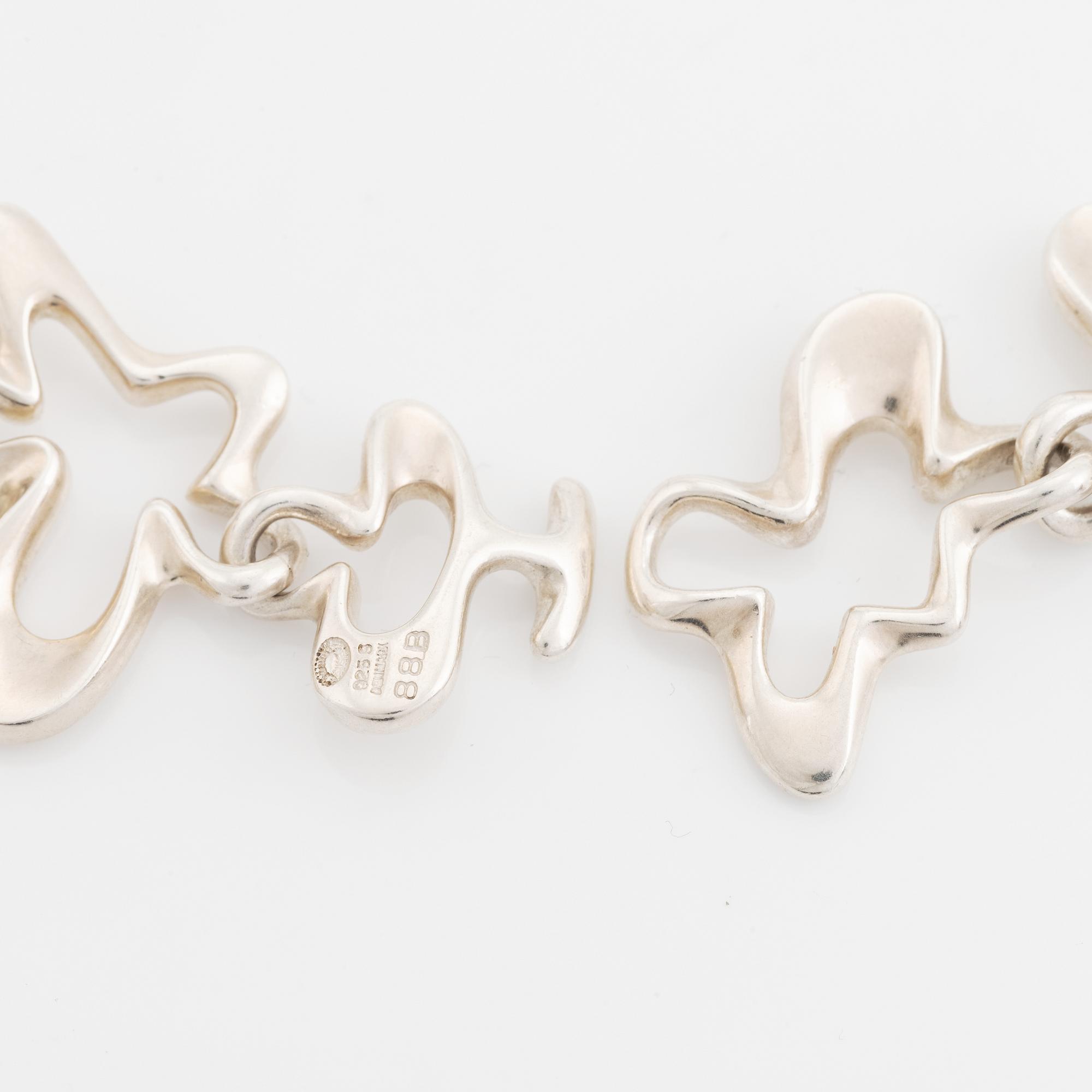 Henning Koppel/Georg Jensen, necklace and bracelet, sterling silver, model 88B.