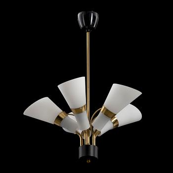 TAKLAMPA, modell K1-82, Idman 1960-tal. Höjd 68 cm.