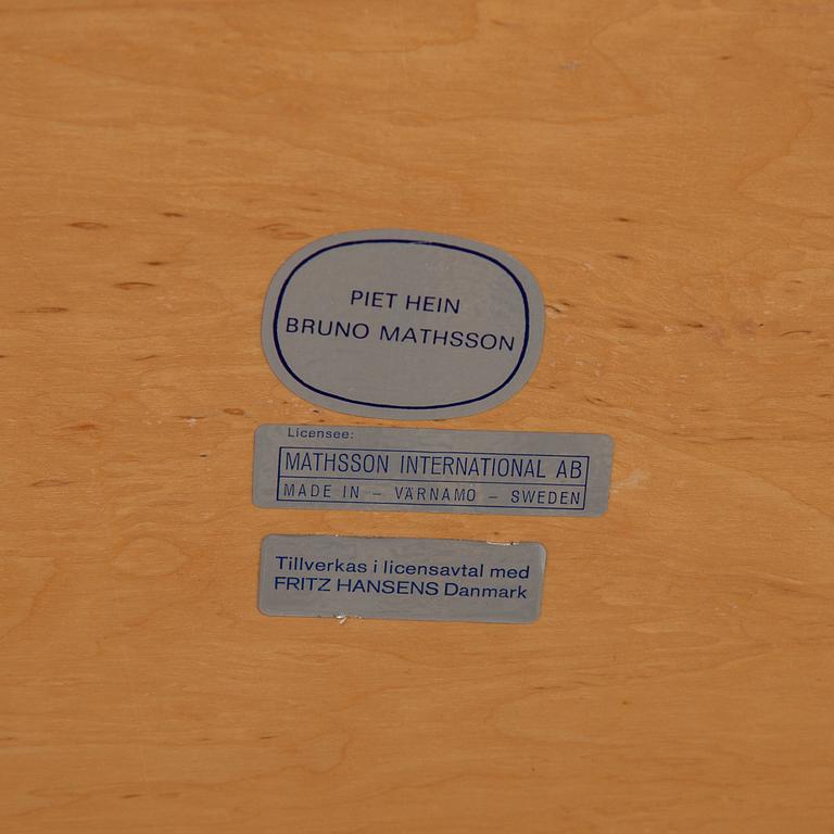 Piet Hein and Bruno Mathsson, an "Ellips" lounge table.