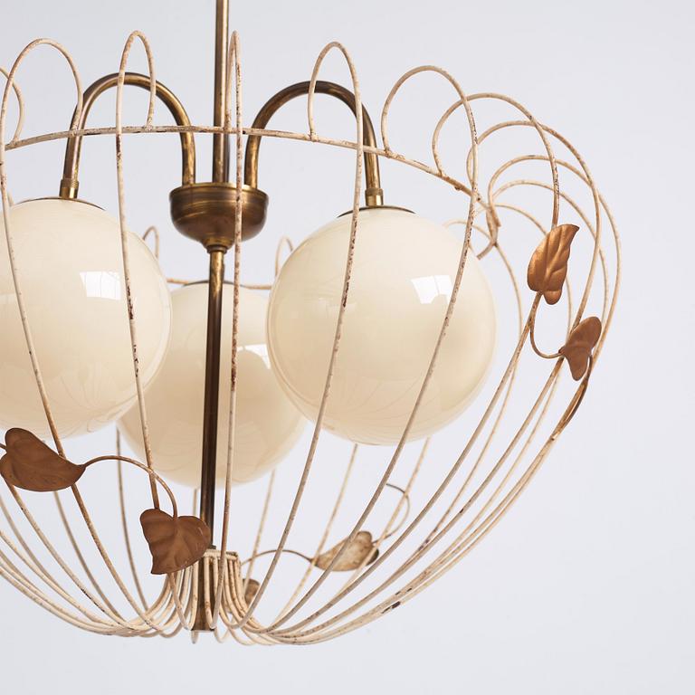 A pair of Swedish Modern ceiling lamps, 1940s.
