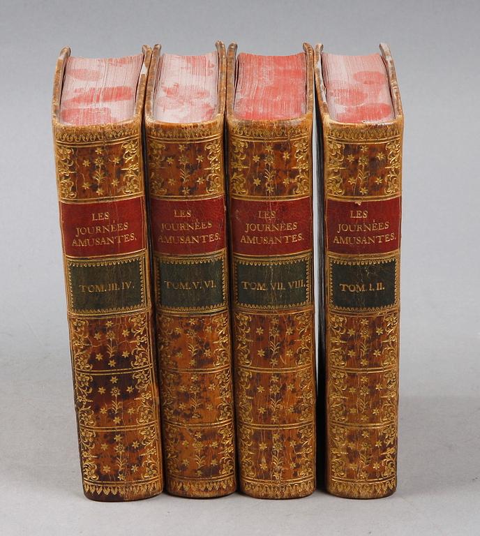 BOK, 4 band, "Les journées amusantes" madame de Gomez, Amsterdam 1744.