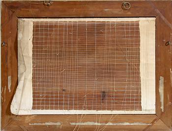 SIDENBRODERI I LAMPETT, senempire, sign C. S. Hultman, dat 8 nov 1842.