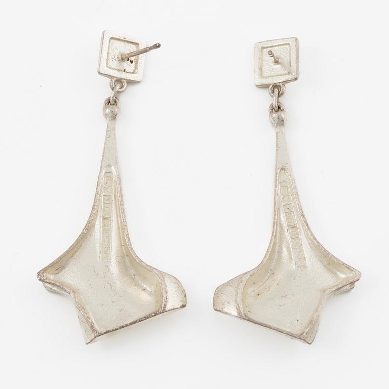 Lapponia a pair of earrings sterling silver, Finland 1997.