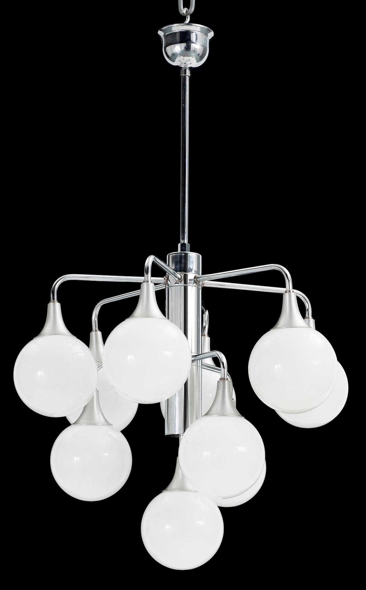 TAKLAMPA, art deco, 1900-talets första hälft. H ca 90.