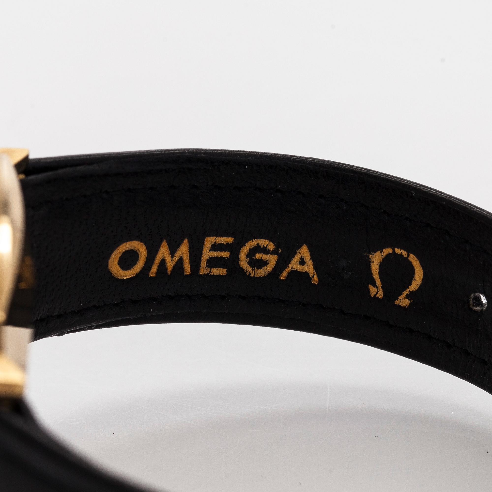Omega, ”Square de Ville”, 14K kultaa, automaattinen, pleksilasi, noin 1966.