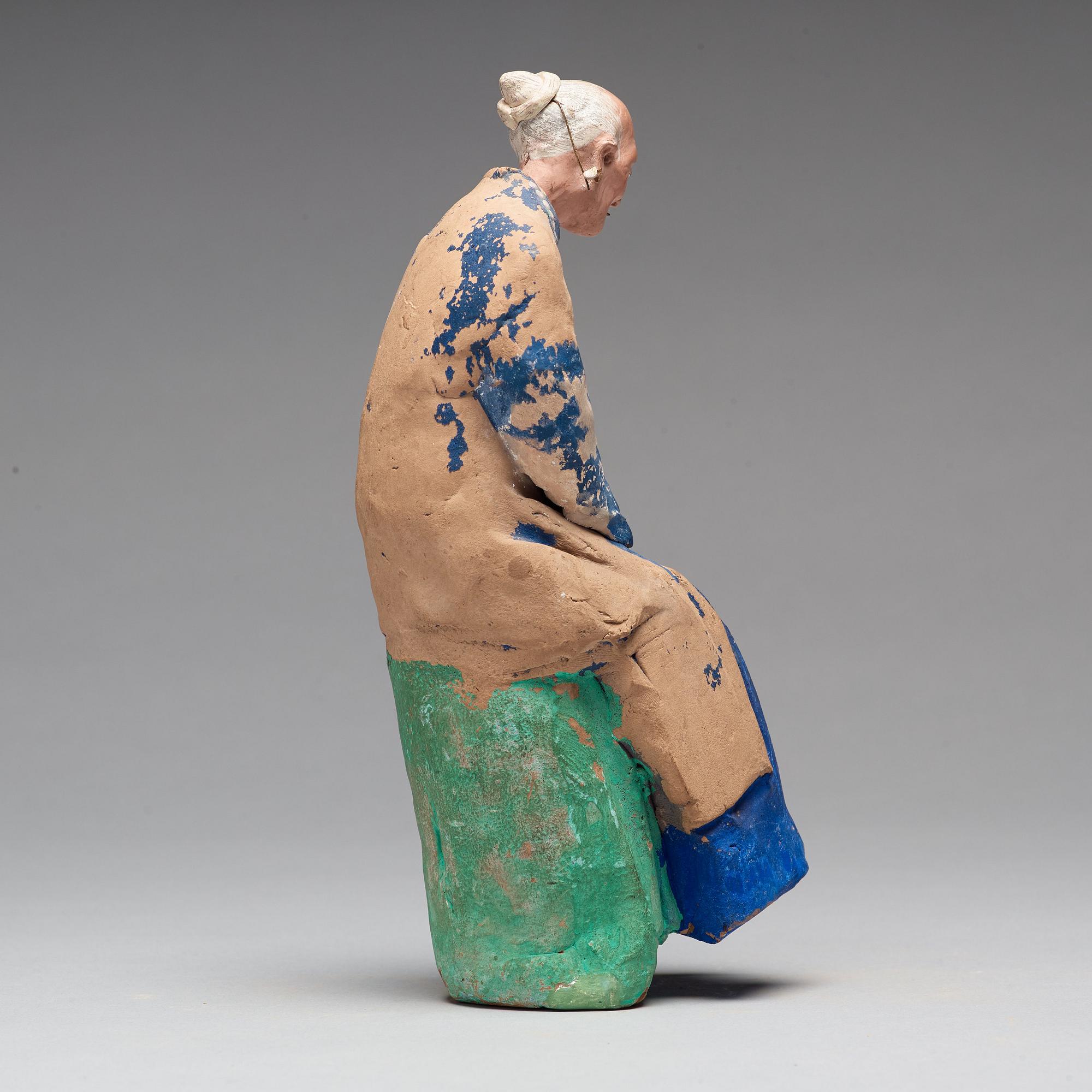 SKULPTUR, lera. Qingdynastin, 1800-tal.