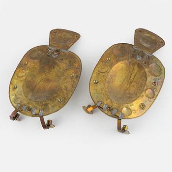 Light plates, a pair, first half of the 20th century.