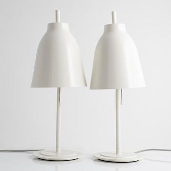 Cecilie Manz, a pair of "Caravaggio" table lamps, Fritz Hansen, Denmark.