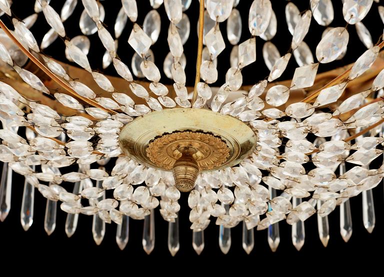 A Swedish Empire 1820/30's seven-light chandelier.