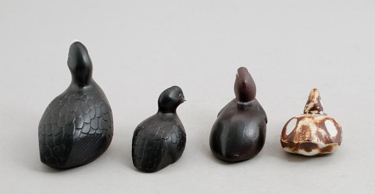 FIGURER, 4 st, stengods, Paul Hoff, Gustavsberg, 1900-talets andra hälft.