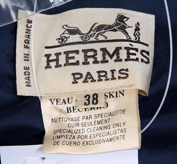 VÄST, Hermès, mocka och siden, dam, strlk 38.