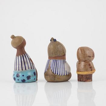 Lisa Larson, six stoneware figurines, Gustavsberg, Sweden.