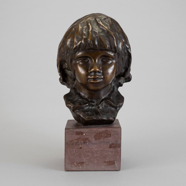 AUGUSTE RENOIR, After, bronze sculpture, Coco, stamp signature.